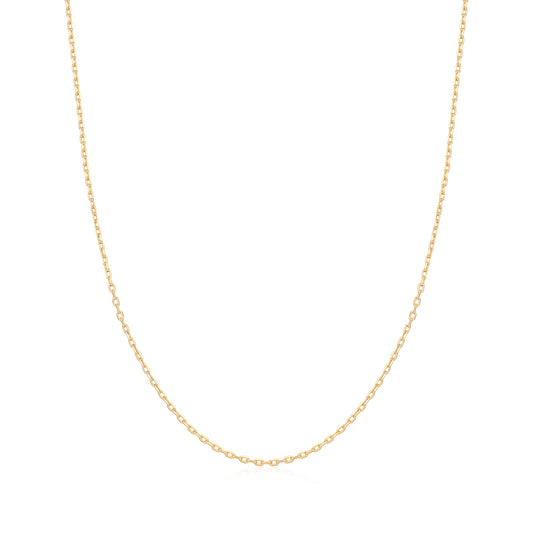 Gold Mini Link Charm Chain Necklace