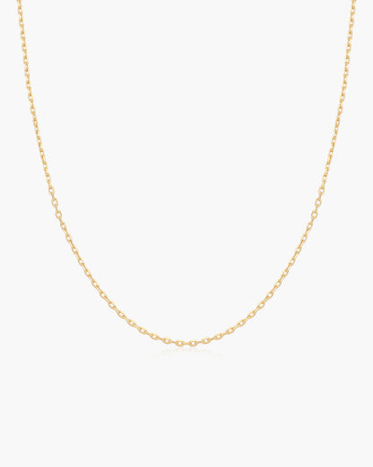 Gold Mini Link Charm Chain Necklace