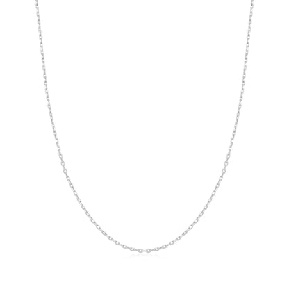 Silver Mini Link Charm Chain Necklace