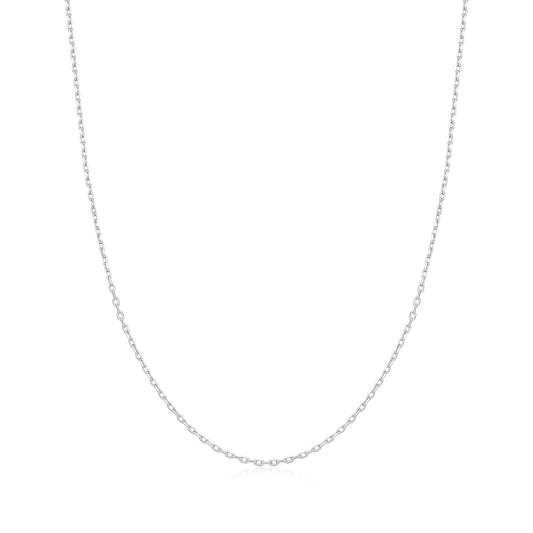 Silver Mini Link Charm Chain Necklace