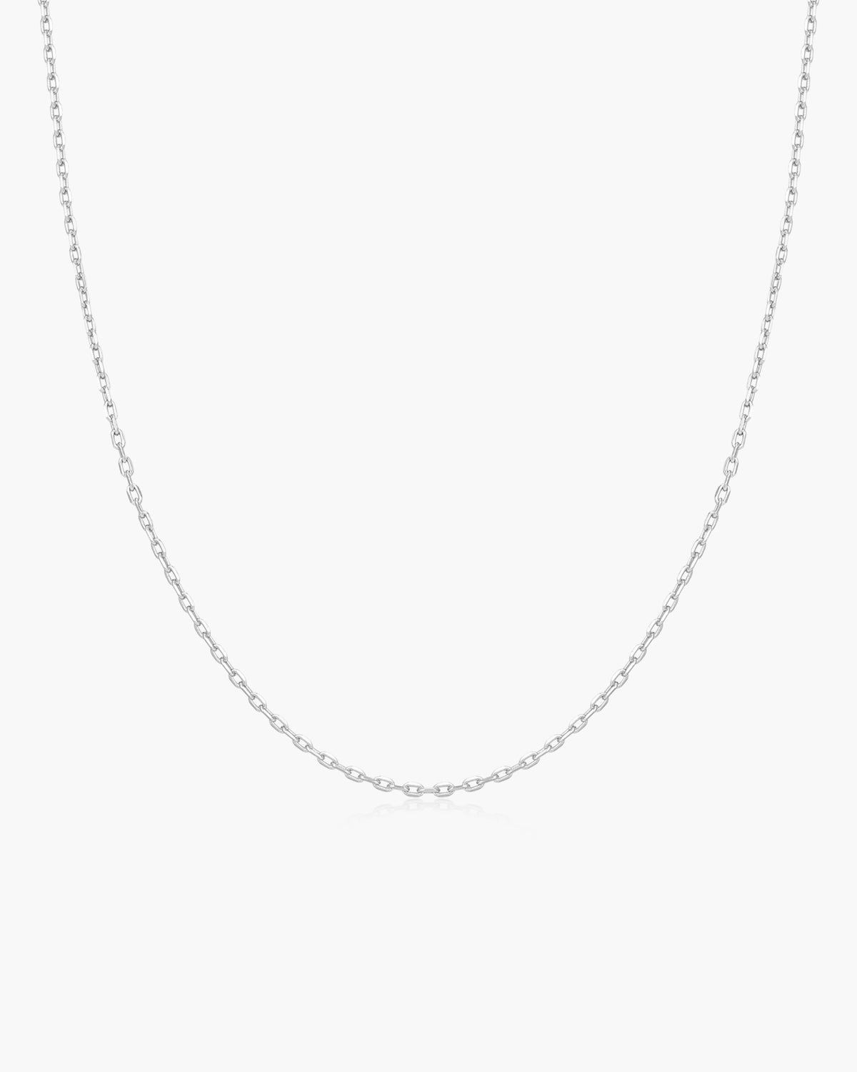 Silver Mini Link Charm Chain Necklace