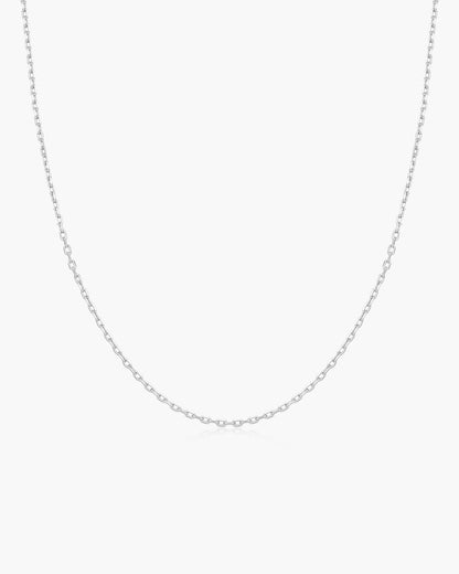 Silver Mini Link Charm Chain Necklace