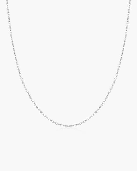 Silver Mini Link Charm Chain Necklace