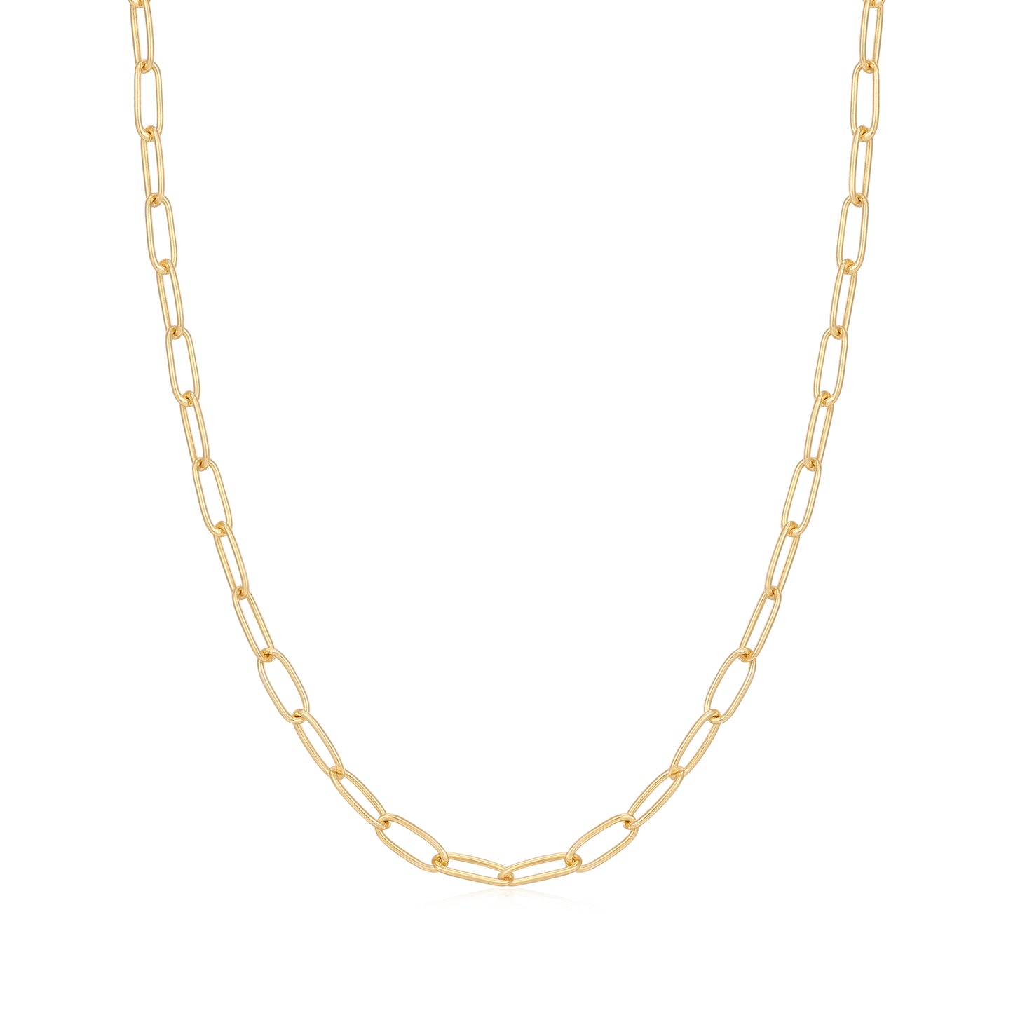 Gold Link Charm Chain Necklace