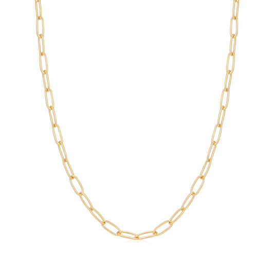 Gold Link Charm Chain Necklace