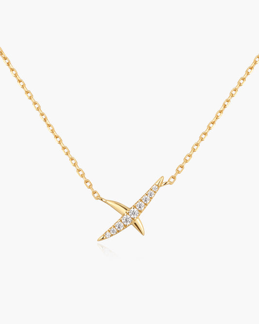 Gold Kiss Pavé Necklace