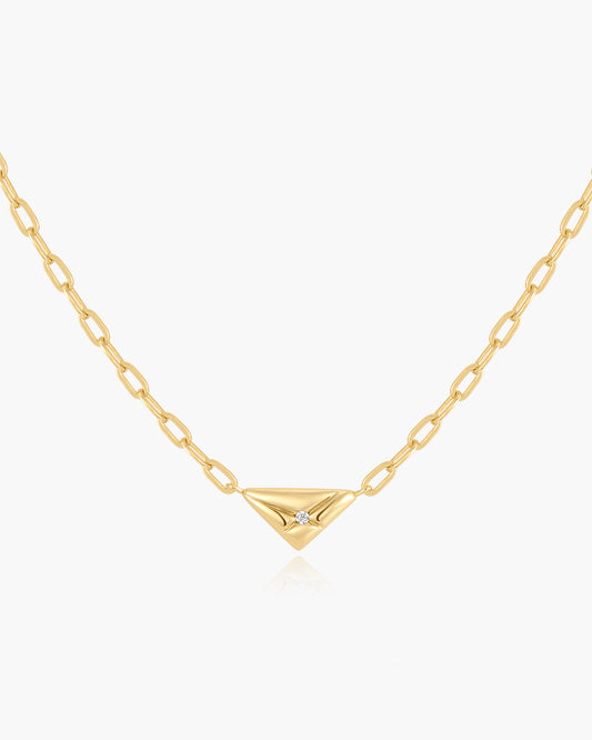 Gold Triangle Necklace