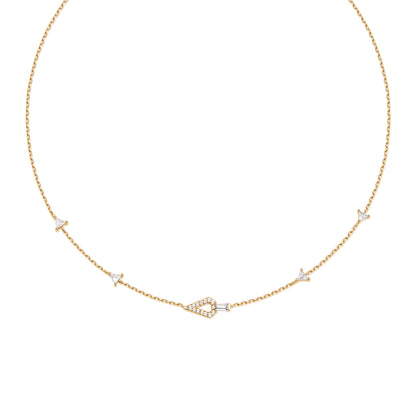 Gold Geometric Satellite Necklace