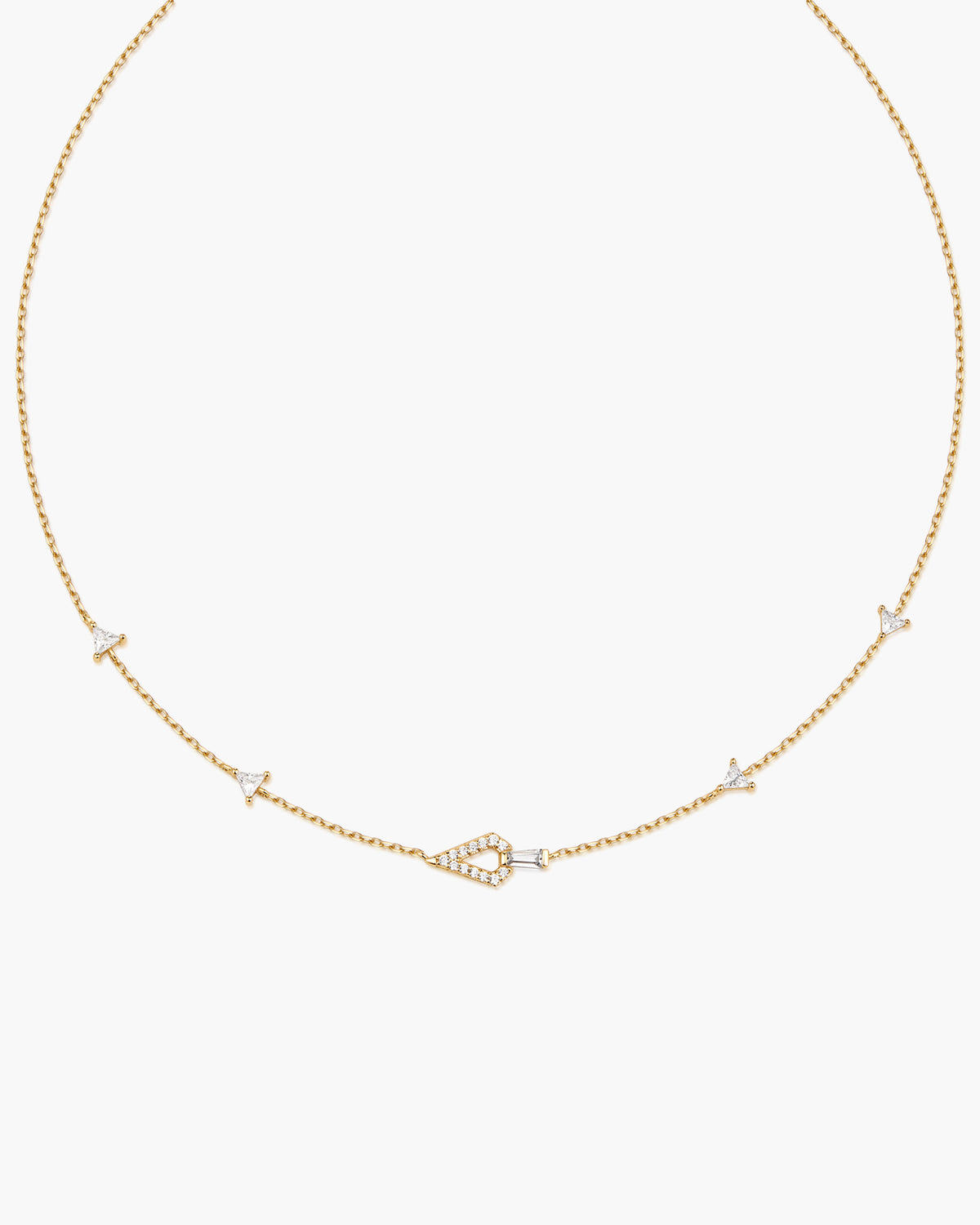 Gold Geometric Satellite Necklace