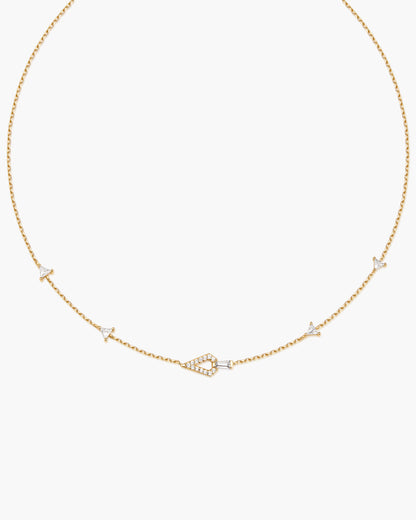 Gold Geometric Satellite Necklace