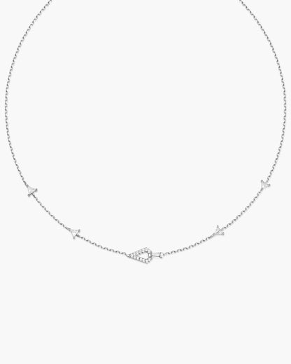 Silver Geometric Satellite Necklace