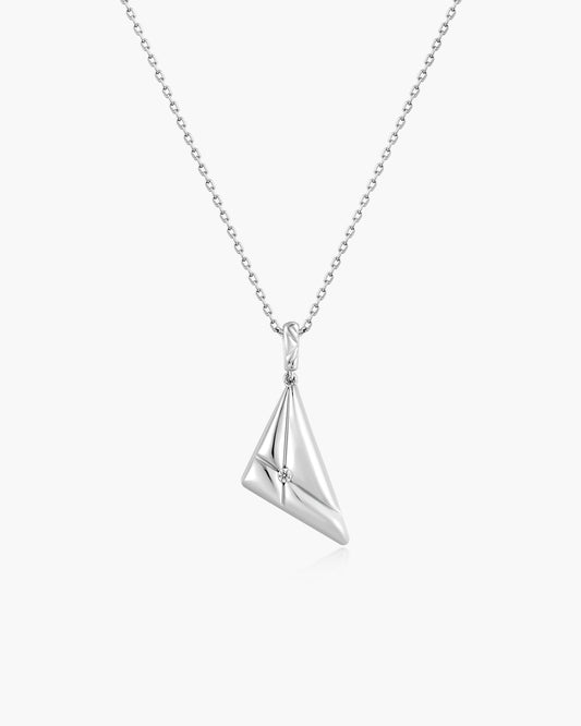 Silver Triangle Pendant Necklace