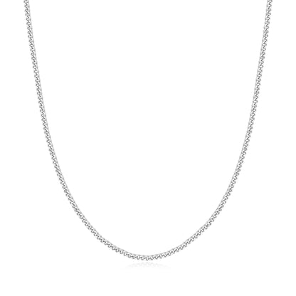 Silver Shiny Curb Necklace