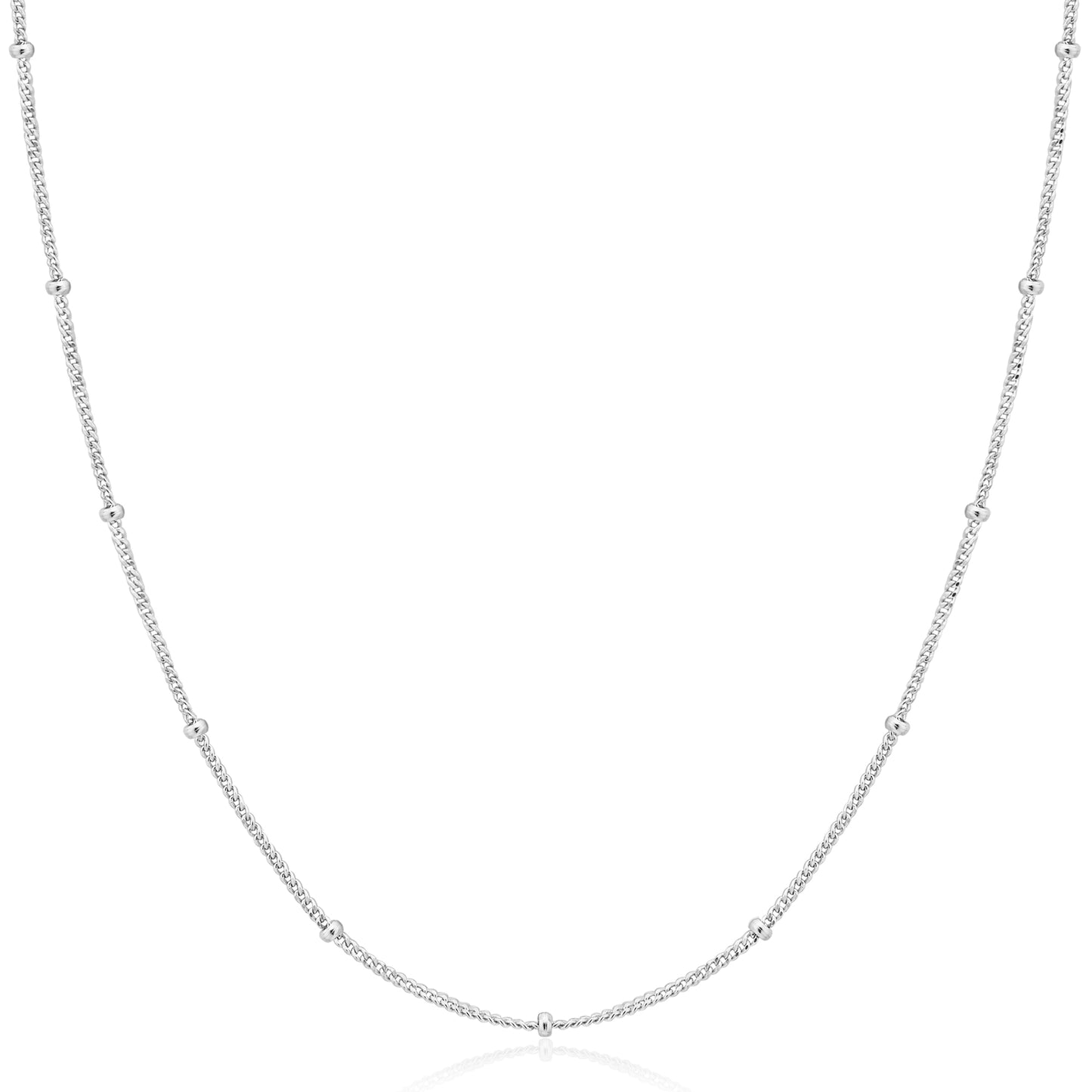 Silver Orb Chain Necklace