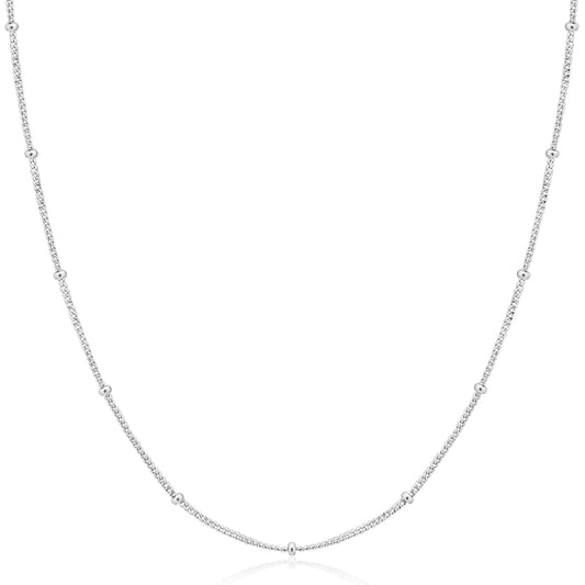 Silver Orb Chain Necklace