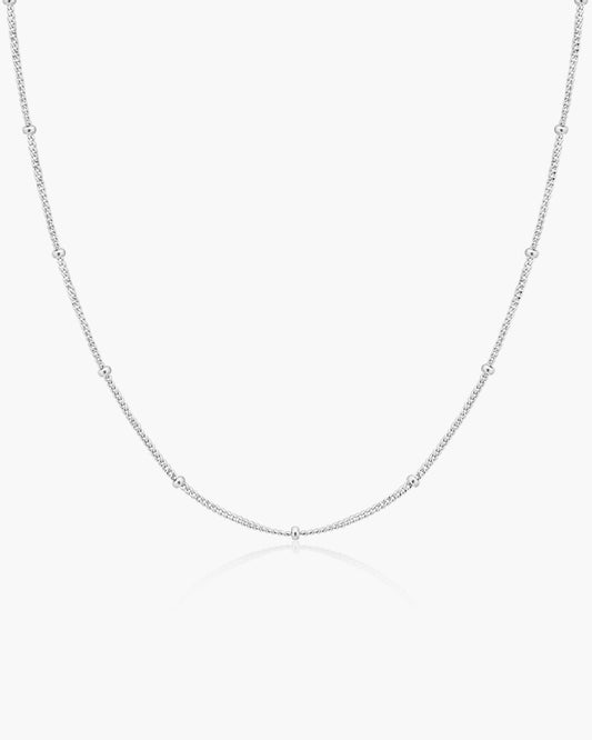 Silver Orb Chain Necklace