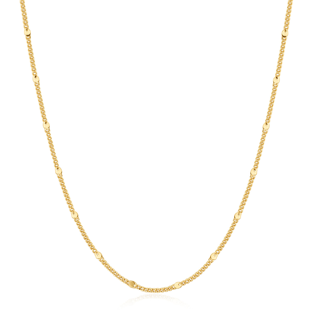 Gold Spheres Chain Necklace