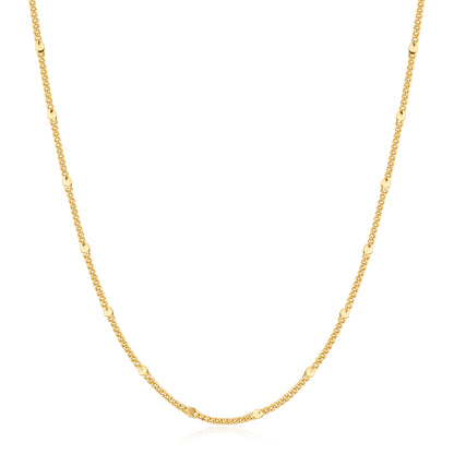 Gold Spheres Chain Necklace