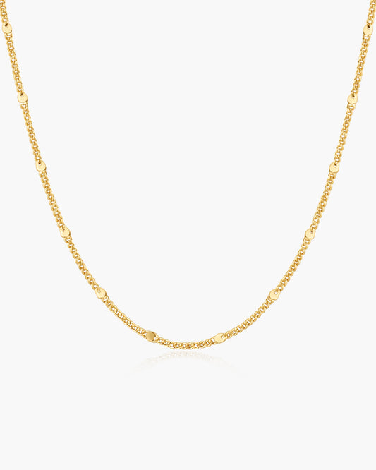 Gold Spheres Chain Necklace