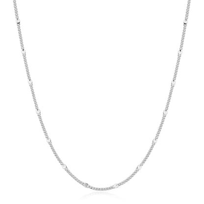 Silver Spheres Chain Necklace