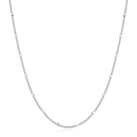 Silver Spheres Chain Necklace