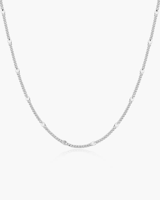 Silver Spheres Chain Necklace