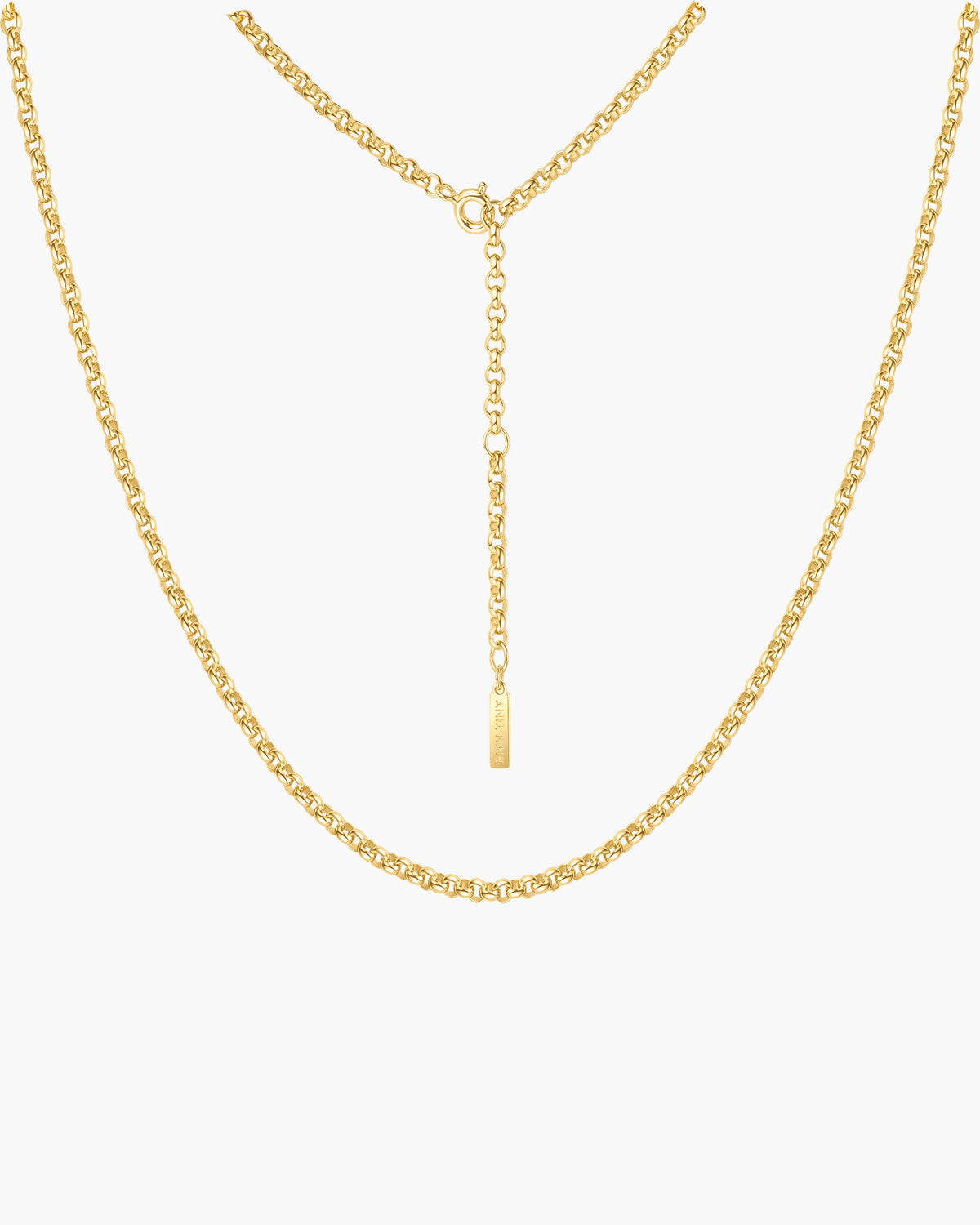 Gold Classic Rolo Chain Necklace