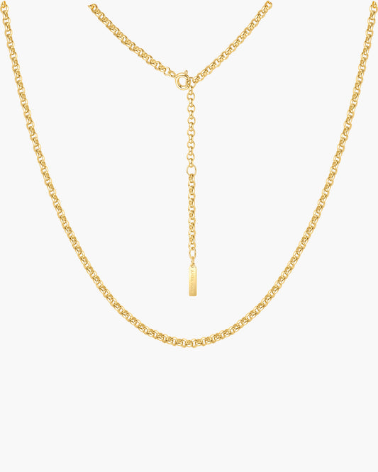 Gold Classic Rolo Chain Necklace