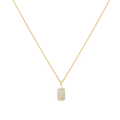 Gold Pavé Pendant Necklace