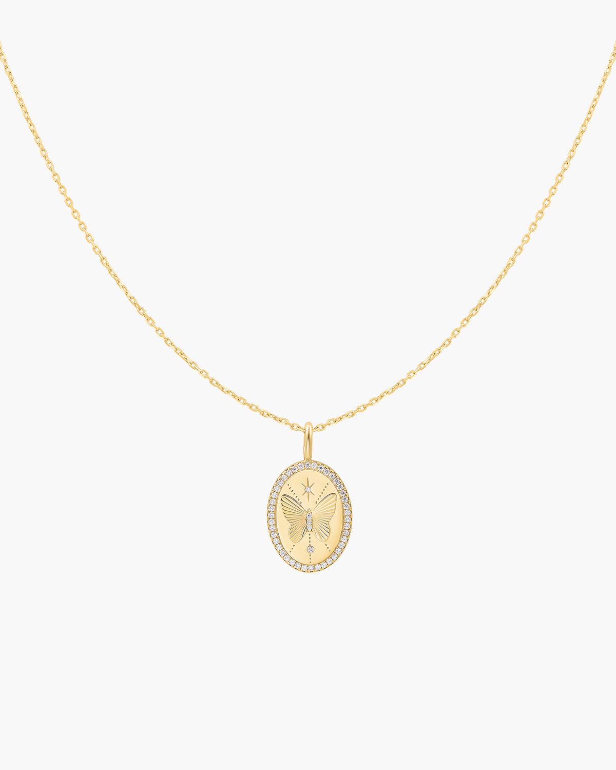 Gold Butterfly Pendant Necklace