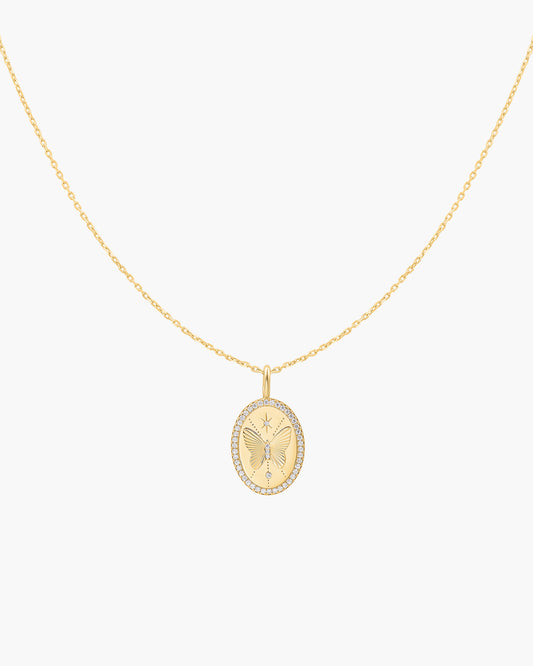 Gold Butterfly Pendant Necklace