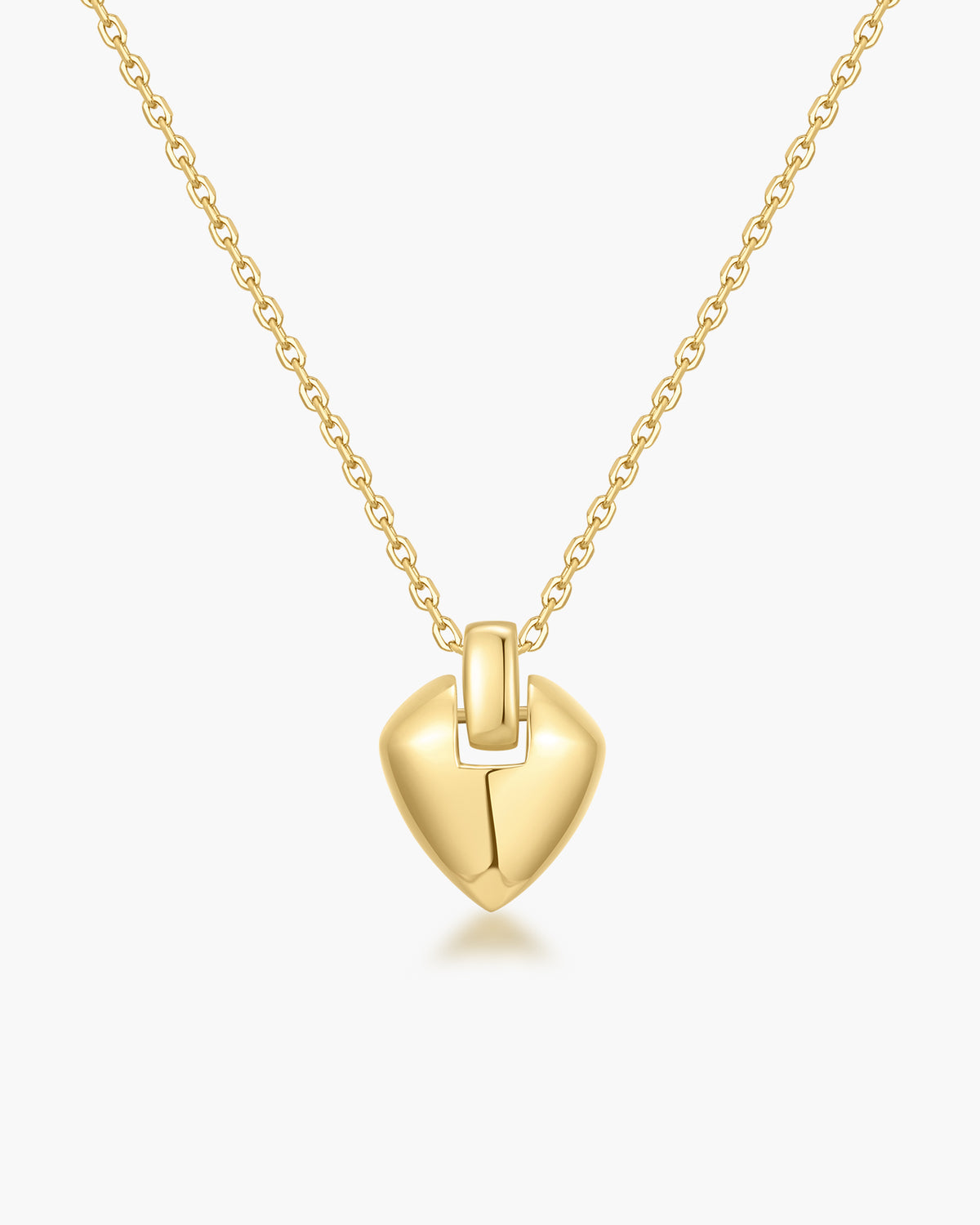 Gold Shield Pendent Necklace