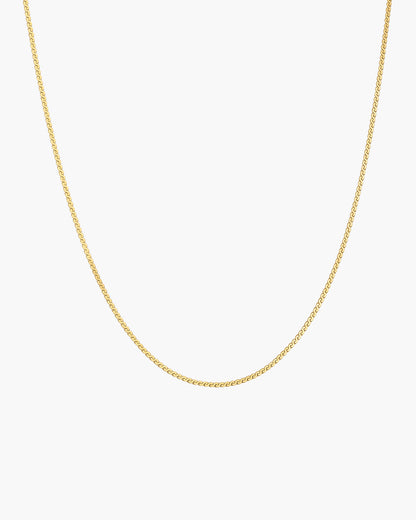 Gold Flat S Link Chain Necklace
