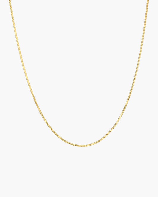 Gold Flat S Link Chain Necklace