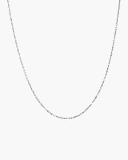 Silver Flat S Link Chain Necklace