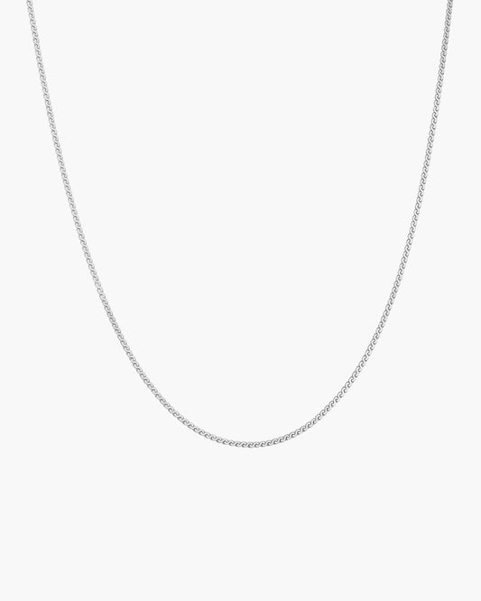 Silver Flat S Link Chain Necklace