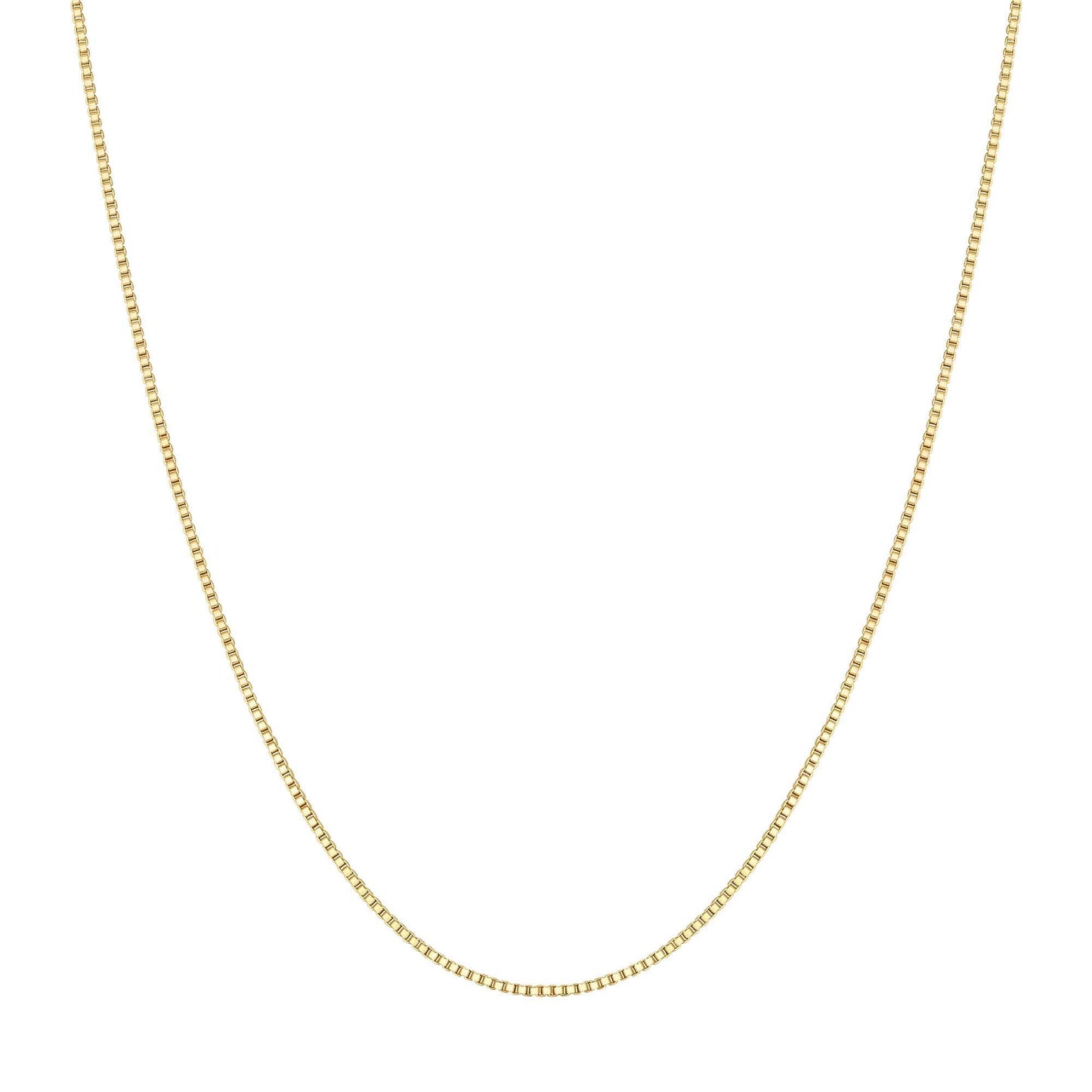 Gold Box Chain Necklace