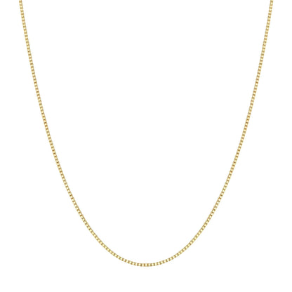 Gold Box Chain Necklace