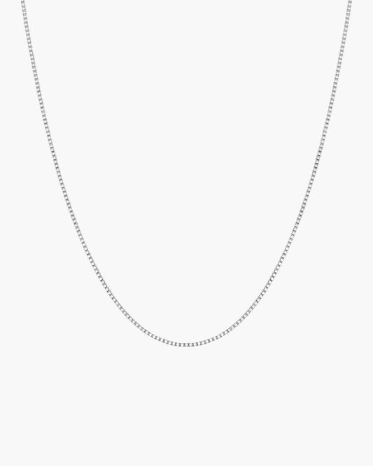 Silver Box Chain Necklace