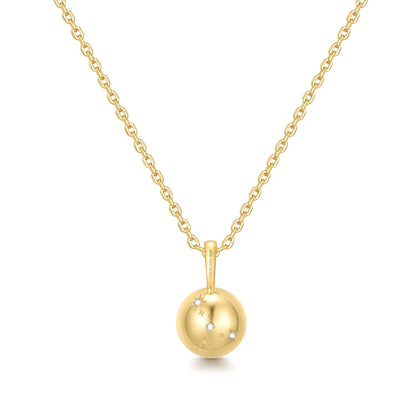 Gold Mother of Pearl Pendant Necklace