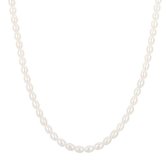 Gold Pearl Beaded Necklace