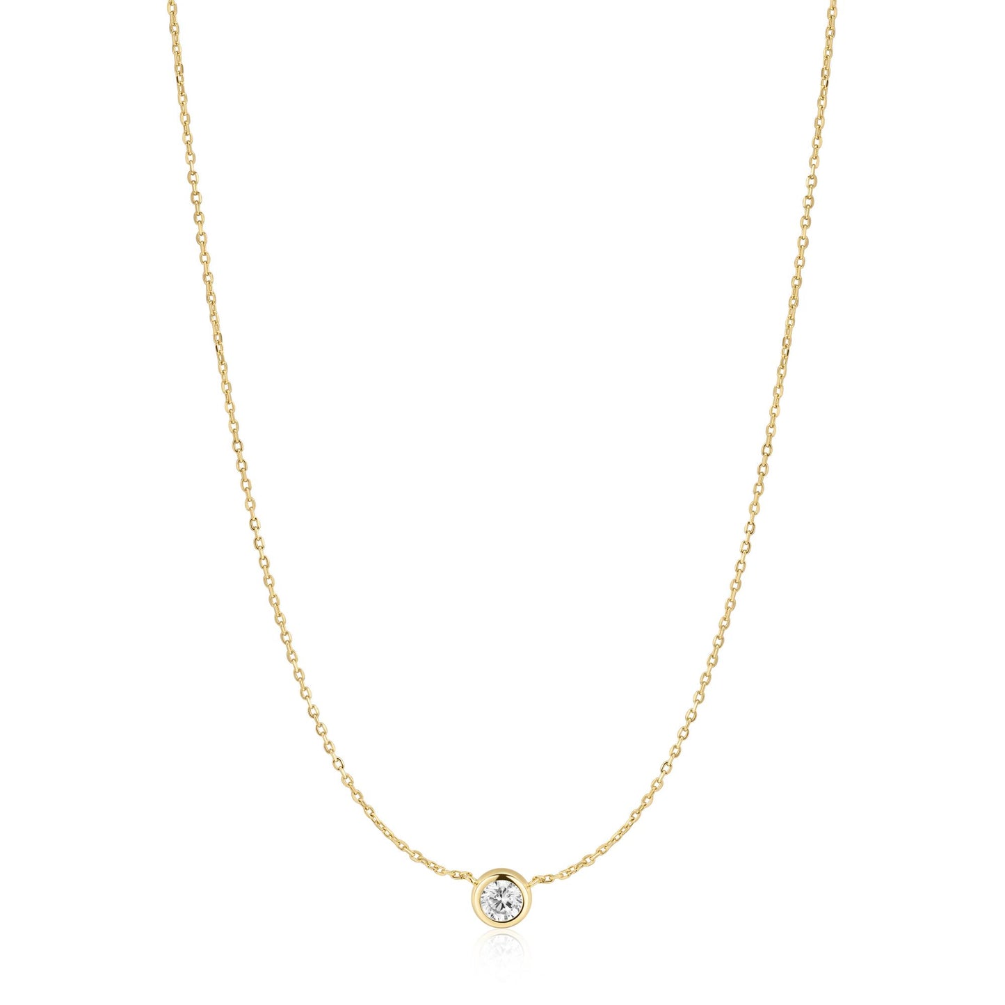 Gold Just You Solitaire Necklace