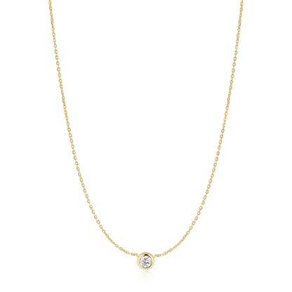Gold Just You Solitaire Necklace