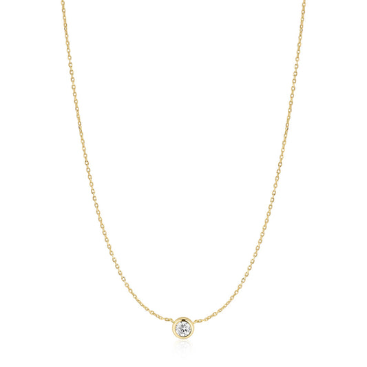 Gold Just You Solitaire Necklace