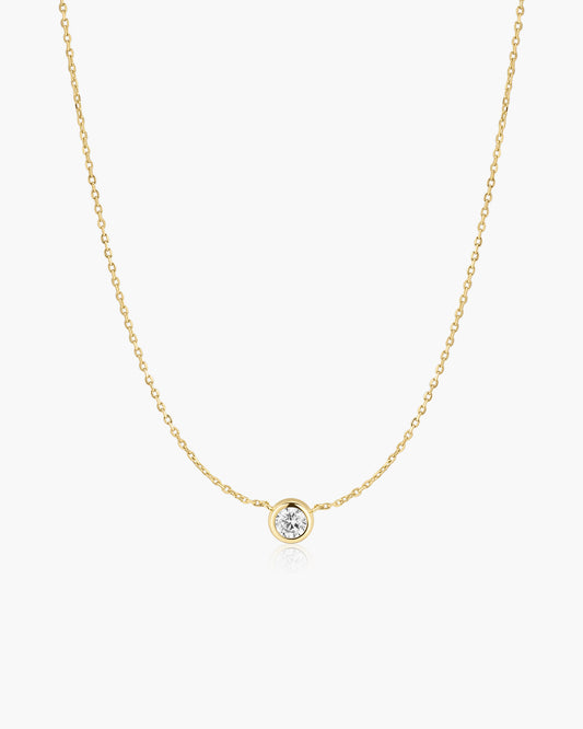 Gold Just You Solitaire Necklace