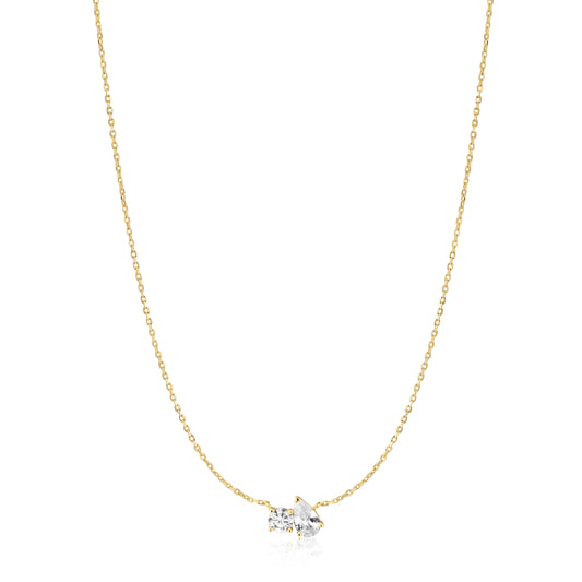 Gold Toi & Moi Necklace
