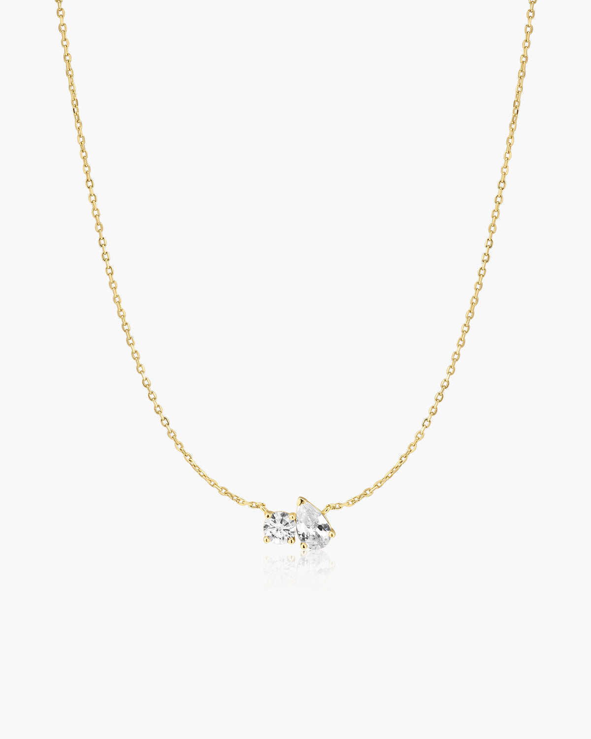 Gold Toi & Moi Necklace