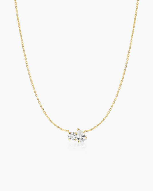 Gold Toi & Moi Necklace