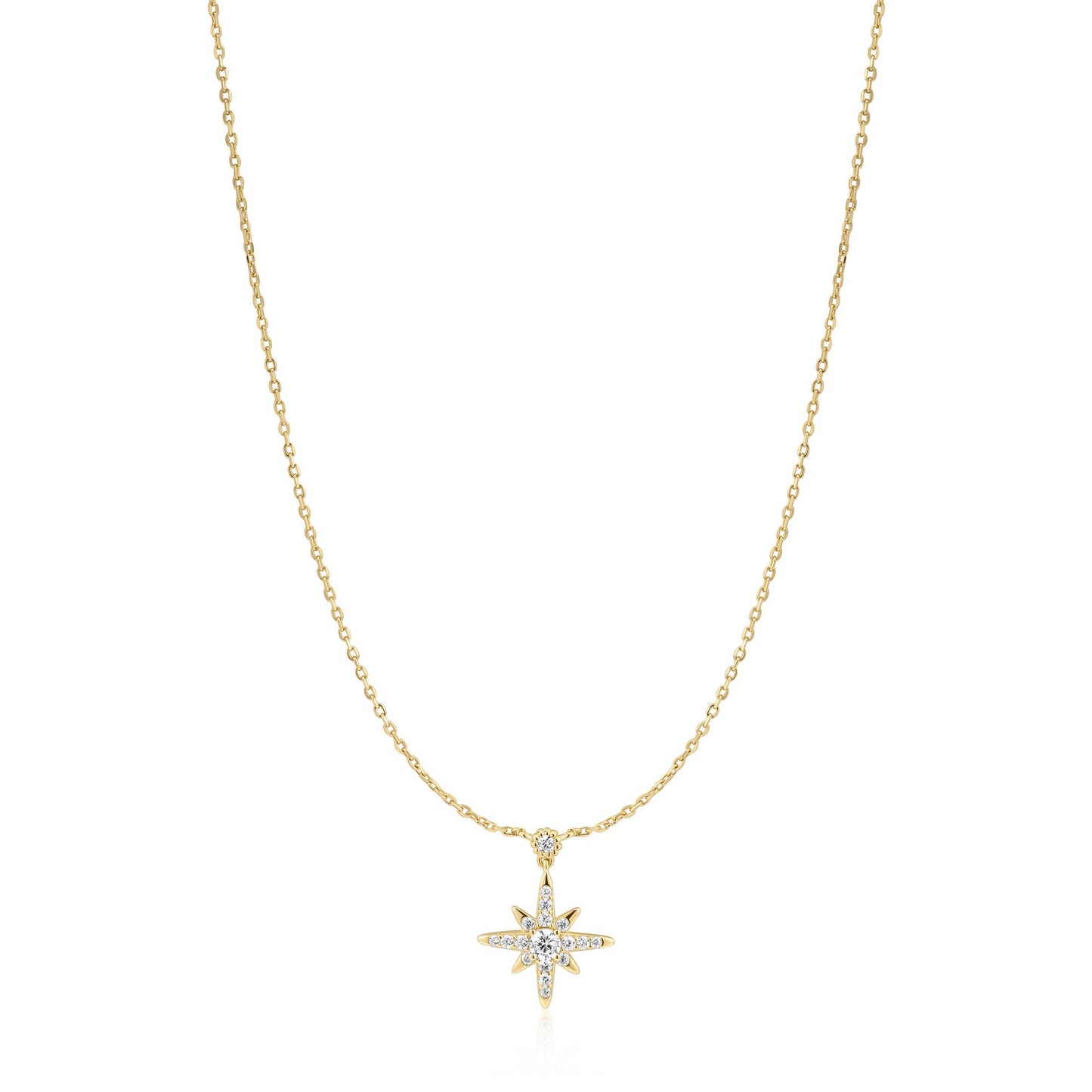 Gold Sparkling Nova Star Necklace
