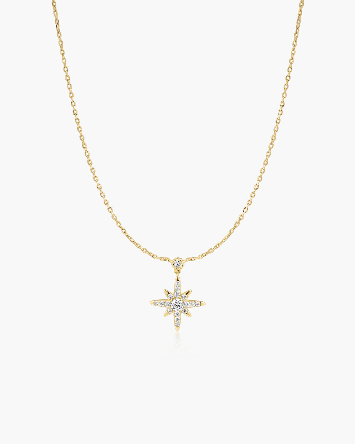 Gold Sparkling Nova Star Necklace